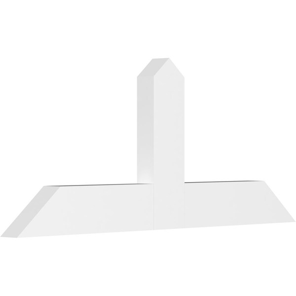 Ekena Millwork Portland Architectural Grade PVC Gable Bracket, 36"W x 15"H x 2"D x 4"F, 10/12 Pitch GBP036X15X0204POR00 - main